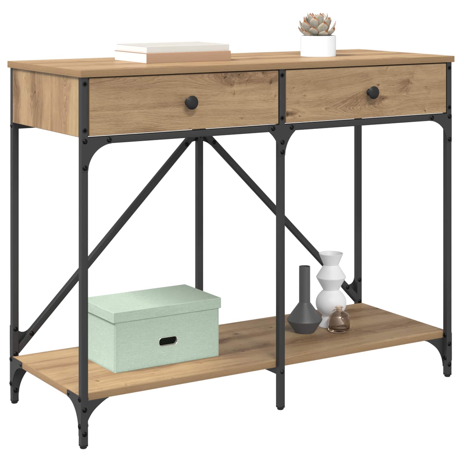 Τραπέζι κονσόλας με συρτάρι Artisan Oak 100 x 39 x 78,5 εκ - Pakobazaar