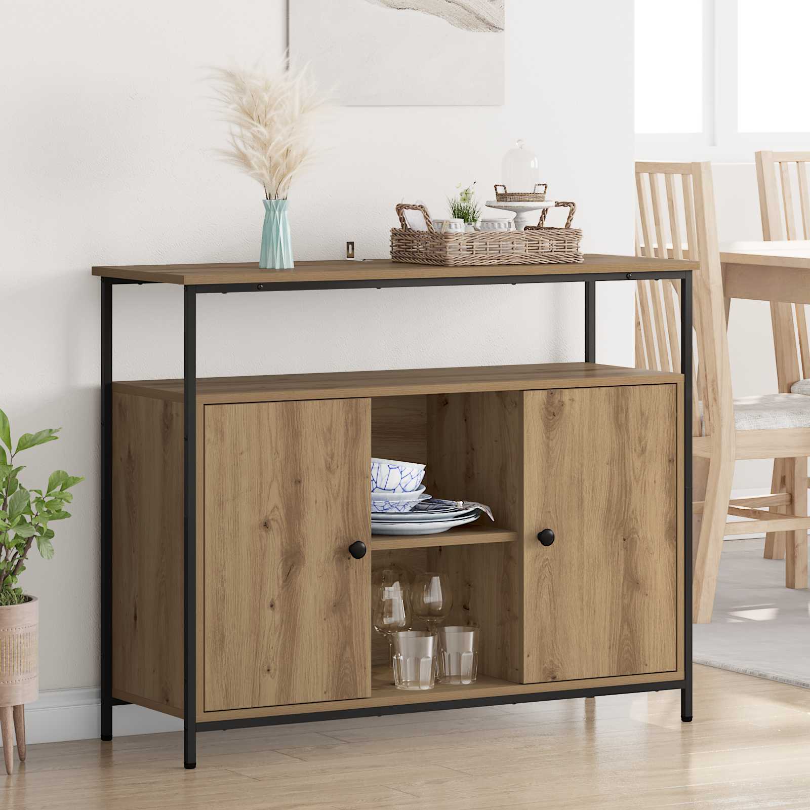 Πλαϊνό γραφείο Artisan Oak 100 x 35 x 80 εκ. Επεξεργασμένο ξύλο - Pakobazaar