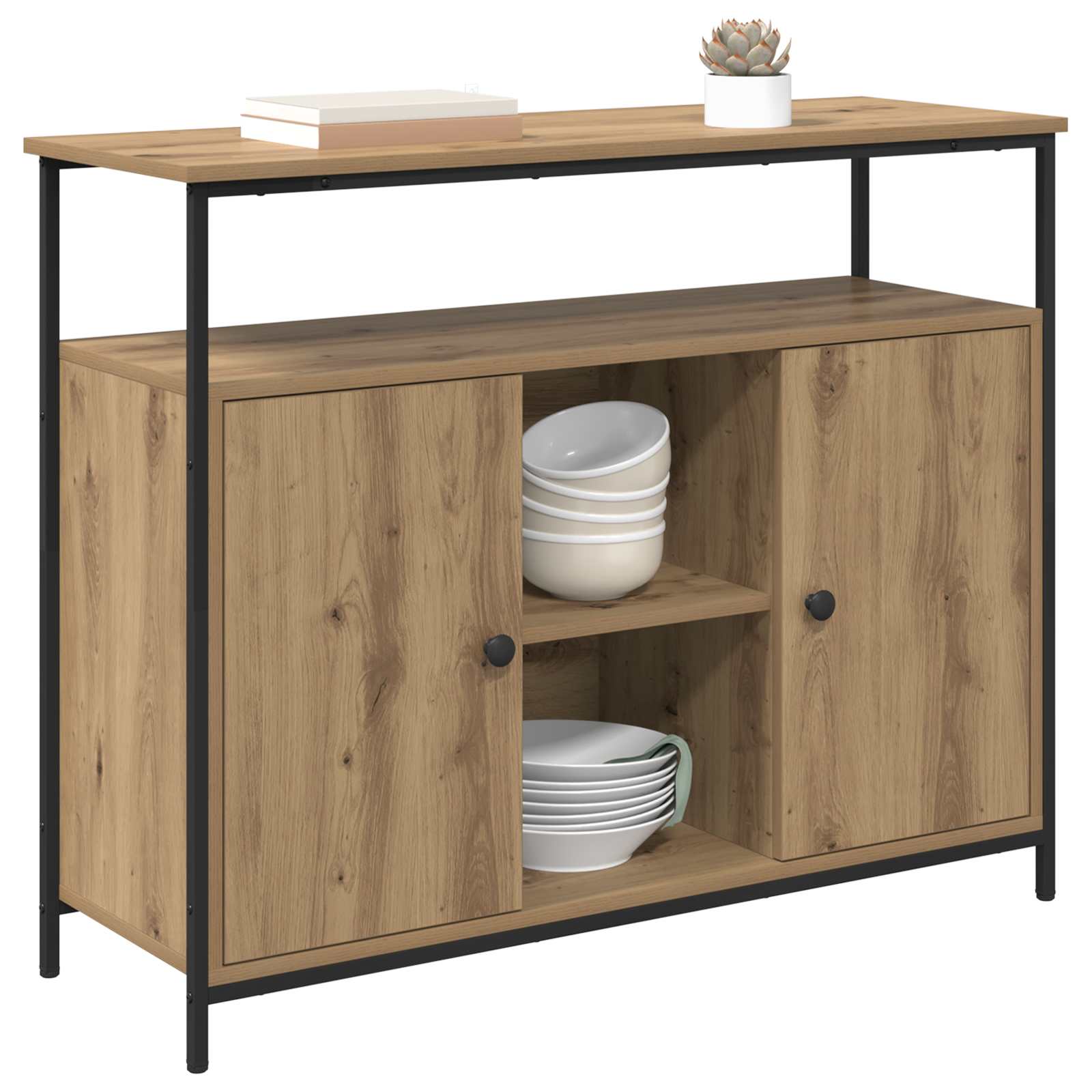 Πλαϊνό γραφείο Artisan Oak 100 x 35 x 80 εκ. Επεξεργασμένο ξύλο - Pakobazaar