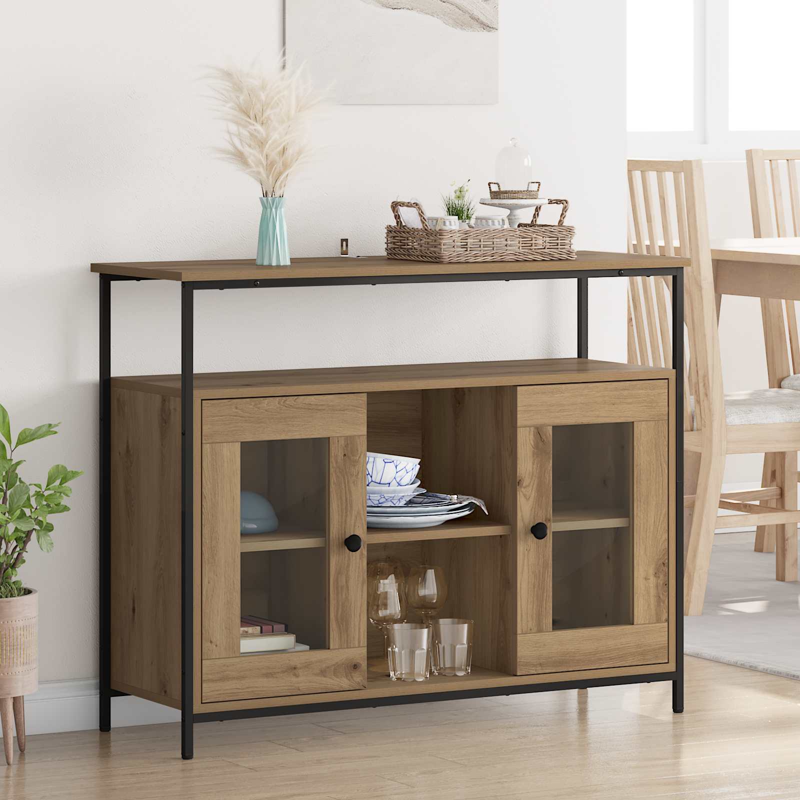 Πλαϊνό γραφείο Artisan Oak 100 x 35 x 80 εκ. Επεξεργασμένο ξύλο - Pakobazaar