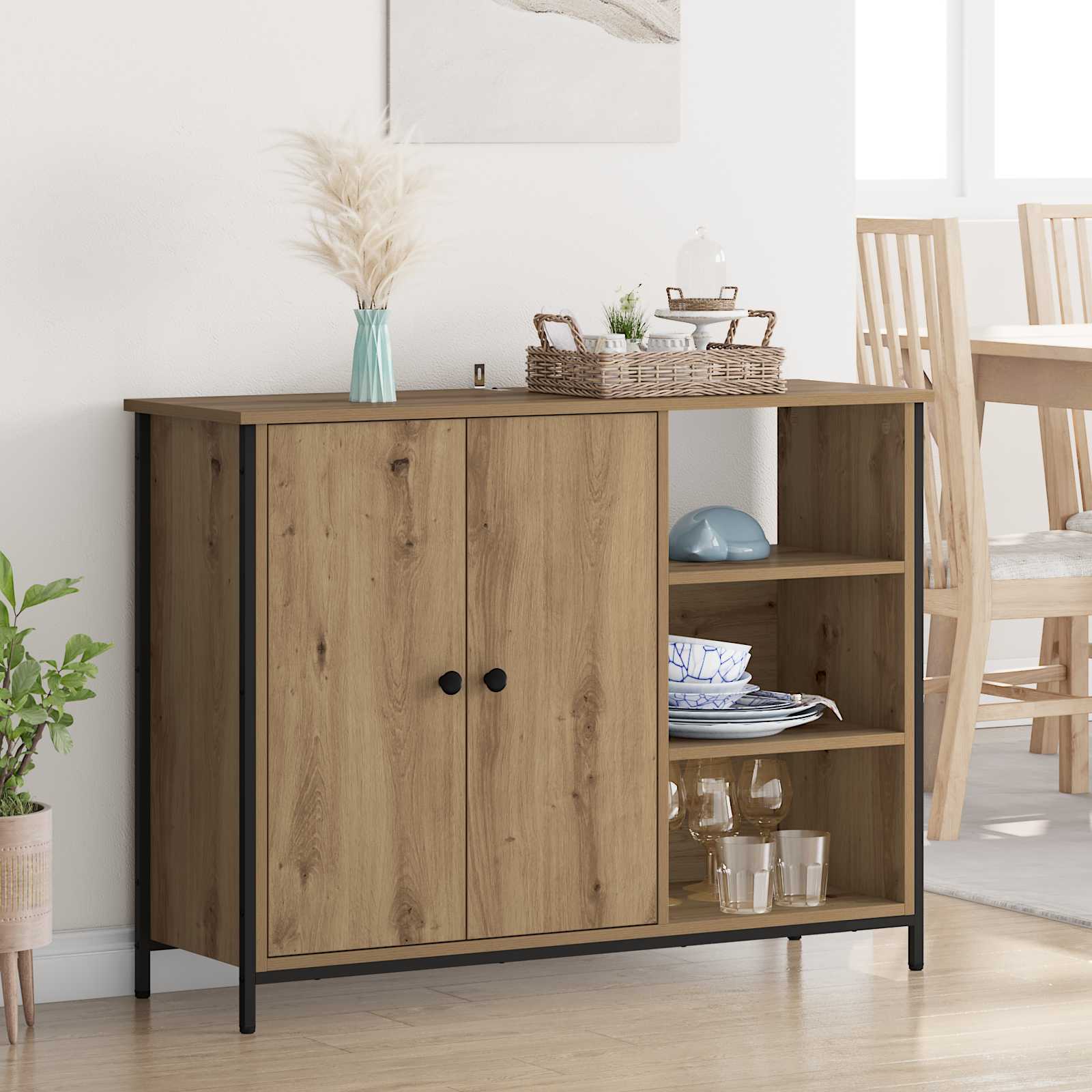 Πλαϊνό γραφείο Artisan Oak 100 x 33 x 75 εκ Επεξεργασμένο ξύλο - Pakobazaar