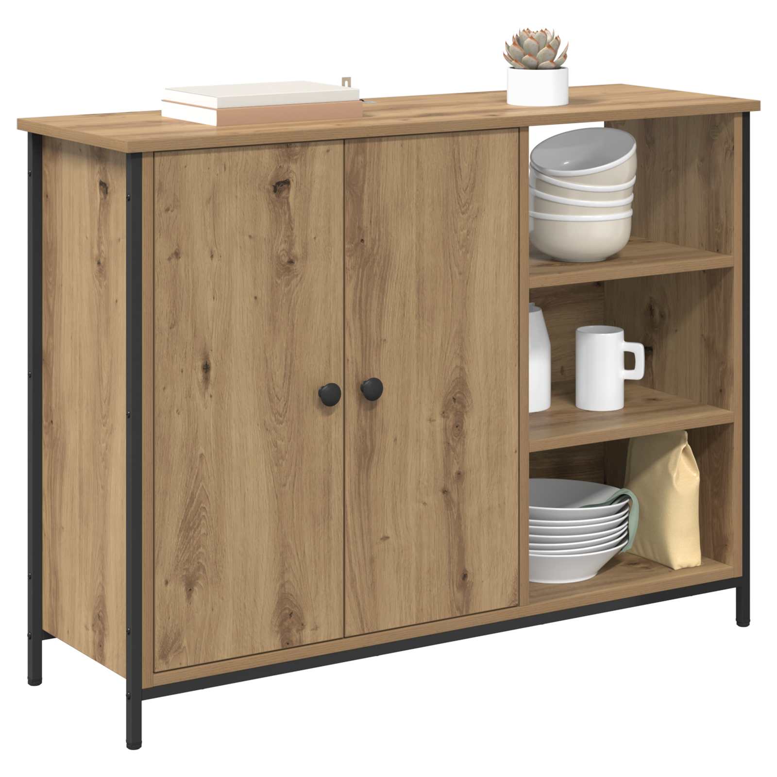 Πλαϊνό γραφείο Artisan Oak 100 x 33 x 75 εκ Επεξεργασμένο ξύλο - Pakobazaar