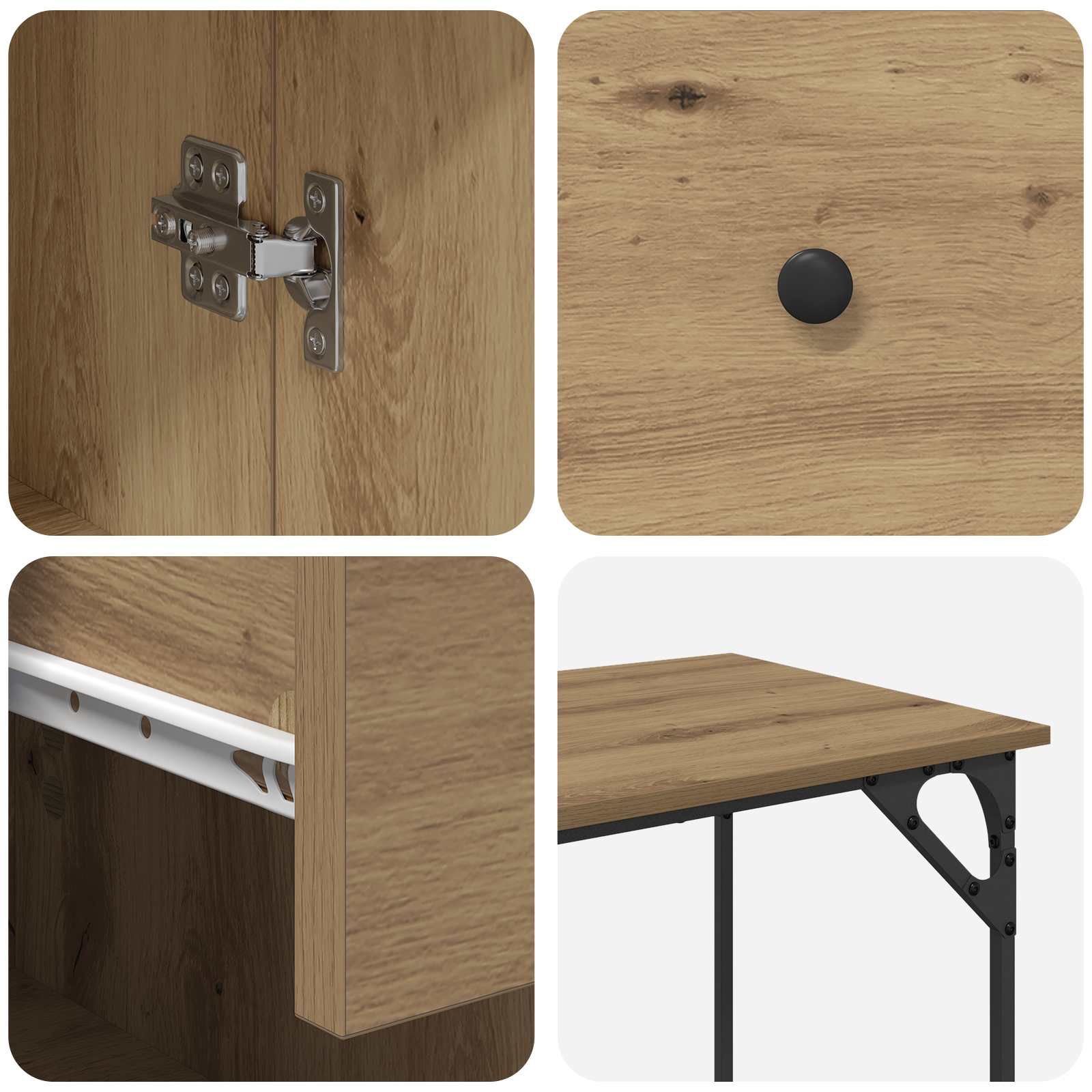 Γραφείο Υπολογιστή με συρτάρι Artisan Oak 131 x 48 x 75 εκ. - Pakobazaar