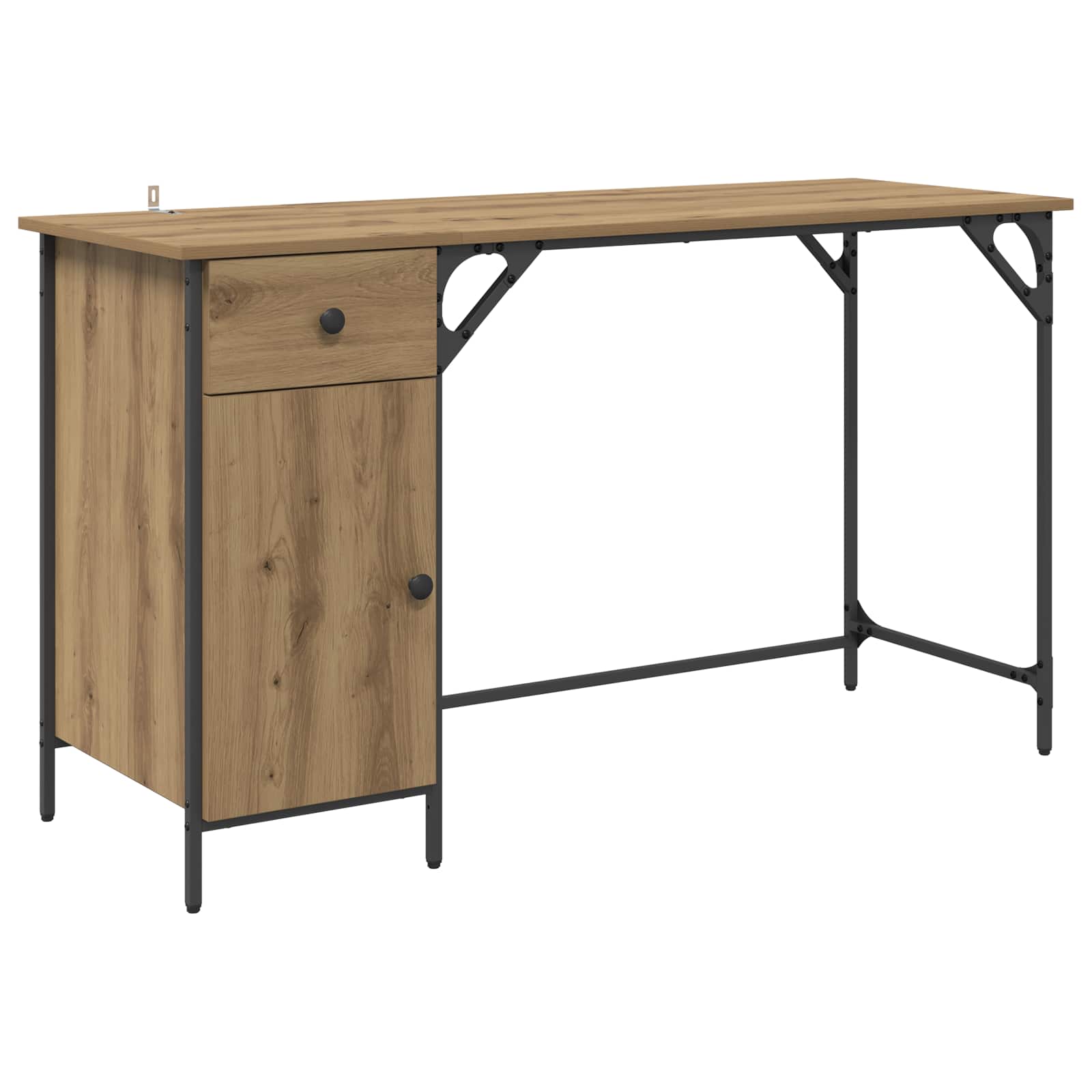 Γραφείο Υπολογιστή με συρτάρι Artisan Oak 131 x 48 x 75 εκ. - Pakobazaar