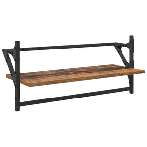Σετ ραφιών τοίχου με ράφι 6 pcs Παλιό Ξύλο 100 x 25 x 30 cm - Pakobazaar