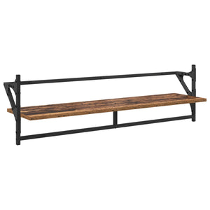 Σετ ραφιών τοίχου με ράφι 6 pcs Παλιό Ξύλο 100 x 25 x 30 cm - Pakobazaar