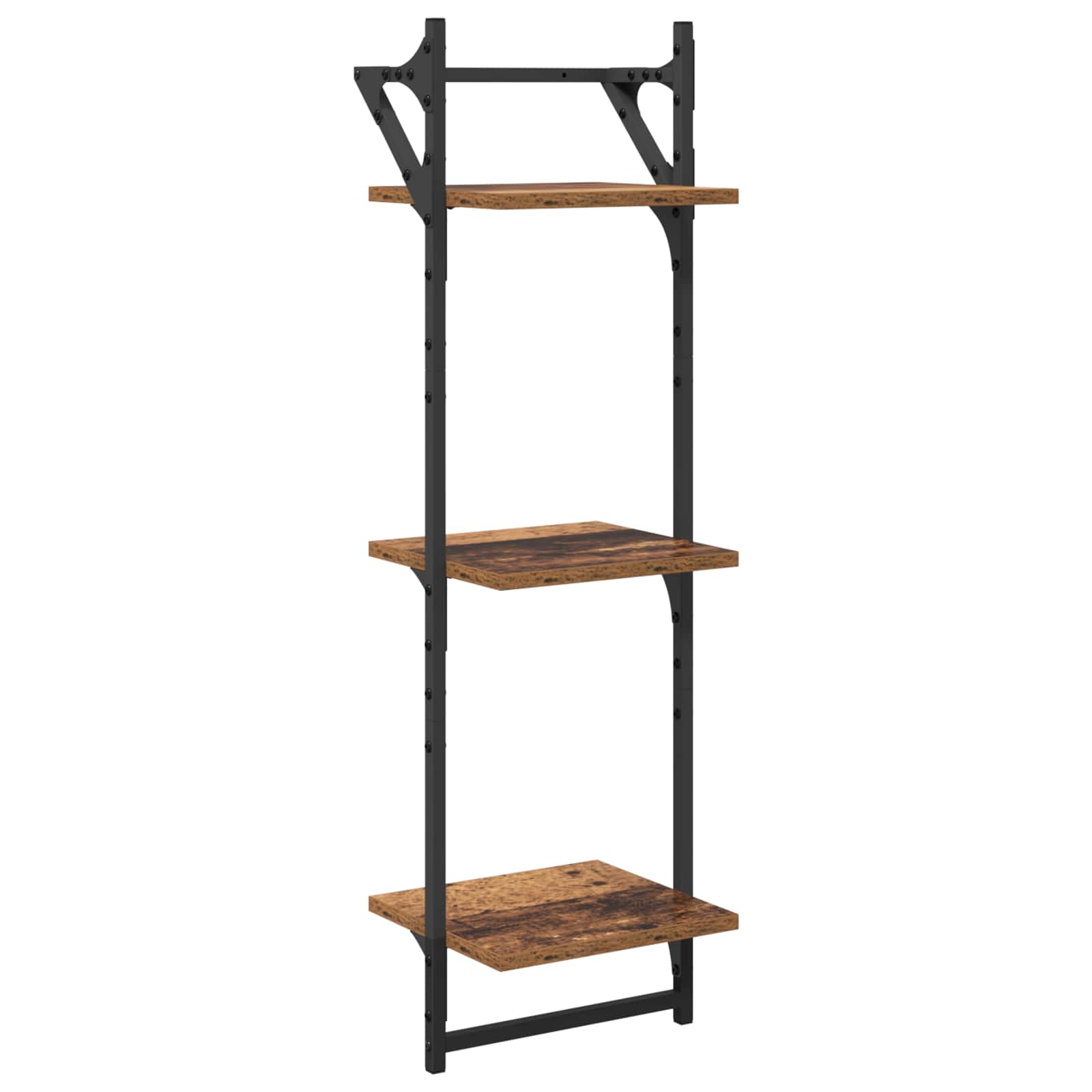 Σετ ραφιών τοίχου με ράφι 6 pcs Παλιό Ξύλο 100 x 25 x 30 cm - Pakobazaar