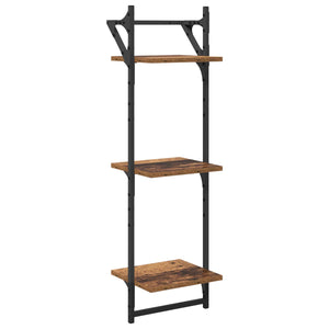 Σετ ραφιών τοίχου με ράφι 6 pcs Παλιό Ξύλο 100 x 25 x 30 cm - Pakobazaar