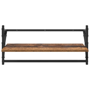 Σετ ραφιών τοίχου με ράφι 6 pcs Παλιό Ξύλο 100 x 25 x 30 cm - Pakobazaar