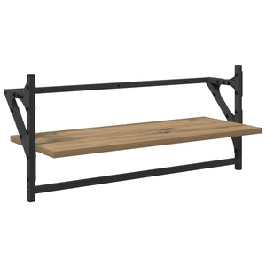 Σετ ραφιών τοίχου με ράφι 6 pcs Artisan Oak 100 x 25 x 30 cm - Pakobazaar