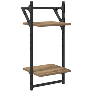 Σετ ραφιών τοίχου με ράφι 6 pcs Artisan Oak 100 x 25 x 30 cm - Pakobazaar