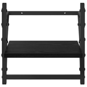 Σετ ραφιών τοίχου με ράφι 6 pcs Μαύρη Οξυά 100 x 25 x 30 cm - Pakobazaar