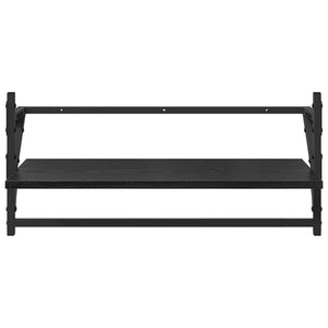 Σετ ραφιών τοίχου με ράφι 6 pcs Μαύρη Οξυά 100 x 25 x 30 cm - Pakobazaar