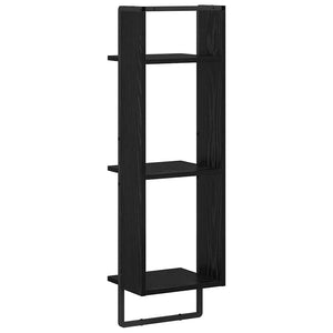Ράφι Τοίχου Επιτοίχιο Μαύρη Οξυά 30 x 25 x 100 cm