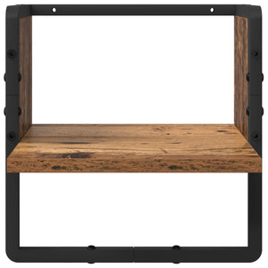 Σετ ραφιών τοίχου με ράφι 4 pcs Παλιό Ξύλο 65 x 25 x 30 cm - Pakobazaar