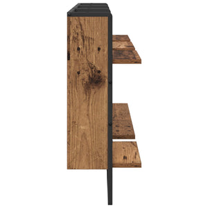 Σετ ραφιών τοίχου με ράφι 4 pcs Παλιό Ξύλο 65 x 25 x 30 cm - Pakobazaar