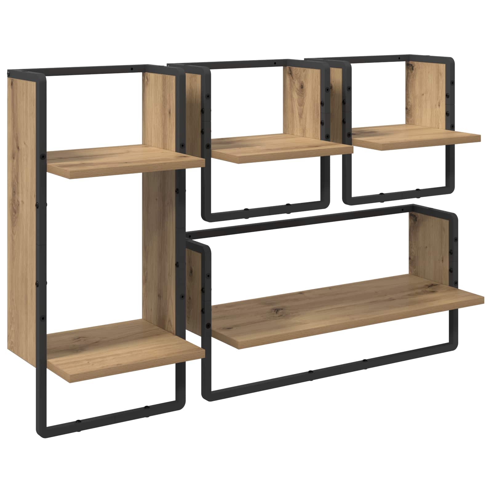 Σετ ραφιών τοίχου με ράφι 4 pcs Artisan Oak 65 x 25 x 30 cm - Pakobazaar