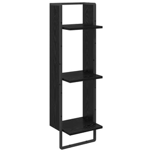 Σετ ραφιών τοίχου με ράφι 6 pcs Μαύρη Οξυά 100 x 25 x 30 cm - Pakobazaar