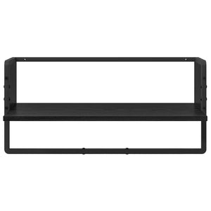 Σετ ραφιών τοίχου με ράφι 6 pcs Μαύρη Οξυά 100 x 25 x 30 cm - Pakobazaar
