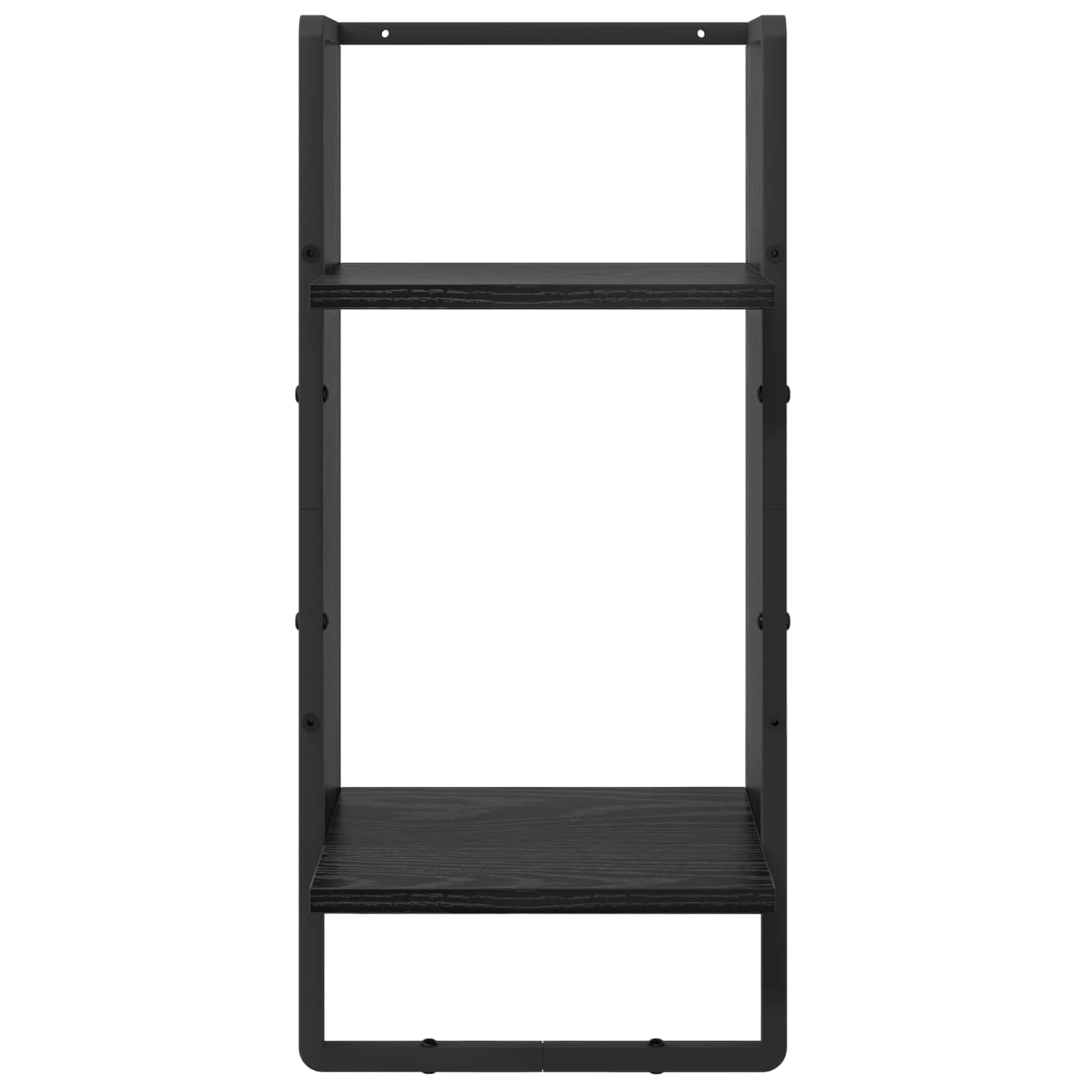 Σετ ραφιών τοίχου με ράφι 6 pcs Μαύρη Οξυά 100 x 25 x 30 cm - Pakobazaar