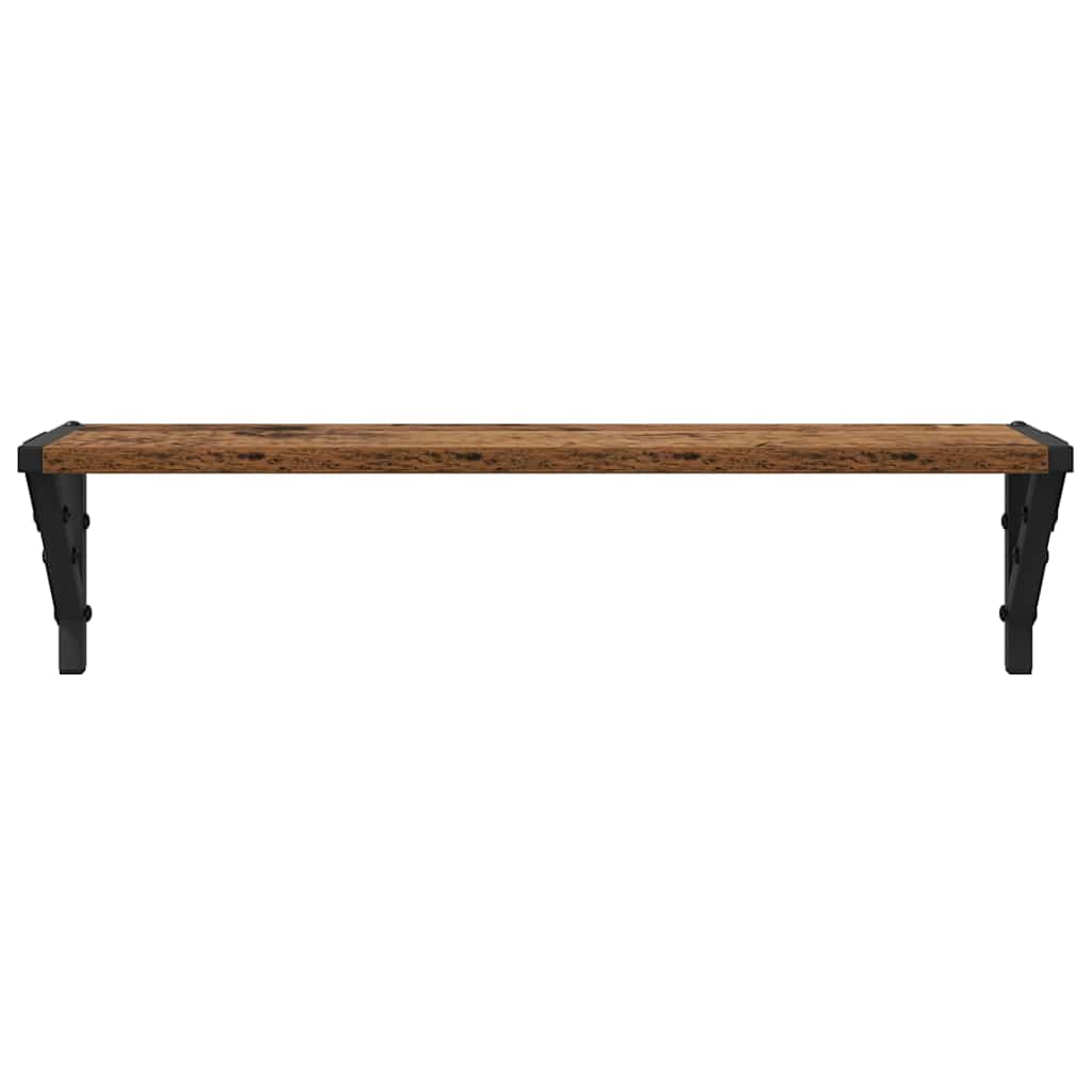 Ράφια Τοίχου 2 τμχ. Παλιό Ξύλο 60 x 15 x 15,5 cm