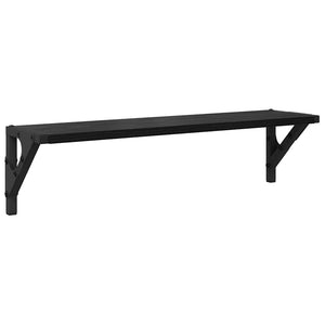 Ράφια Τοίχου με ράφι 2 pcs Μαύρη Οξυά 60 x 15 x 15,5 cm - Pakobazaar