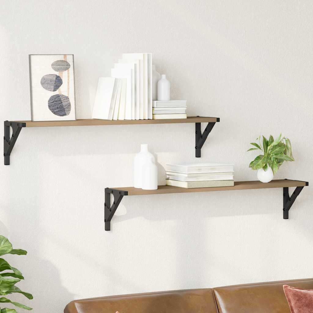 Ράφια Τοίχου με ράφι 2 pcs Artisan Oak 80 x 15 x 15,5 cm - Pakobazaar