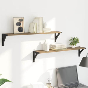 Ράφια Τοίχου με ράφι 2 pcs Artisan Oak 80 x 15 x 15,5 cm - Pakobazaar
