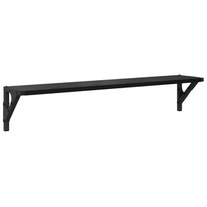 Ράφια Τοίχου με ράφι 2 pcs Μαύρη Οξυά 80 x 15 x 15,5 cm - Pakobazaar