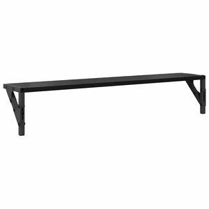 Ράφια Τοίχου με ράφι 2 pcs Μαύρη Οξυά 80 x 15 x 15,5 cm - Pakobazaar