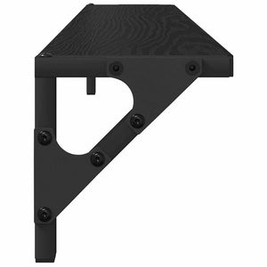 Ράφια Τοίχου με ράφι 2 pcs Μαύρη Οξυά 80 x 15 x 15,5 cm - Pakobazaar