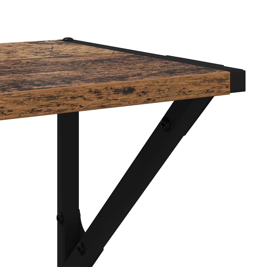 Ράφια Τοίχου 2 τμχ. Παλιό Ξύλο 60 x 25 x 25,5 cm