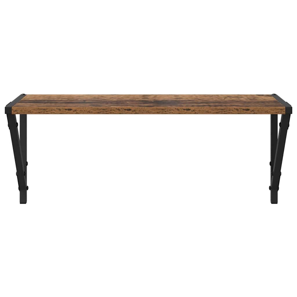 Ράφια Τοίχου 2 τμχ. Παλιό Ξύλο 60 x 25 x 25,5 cm