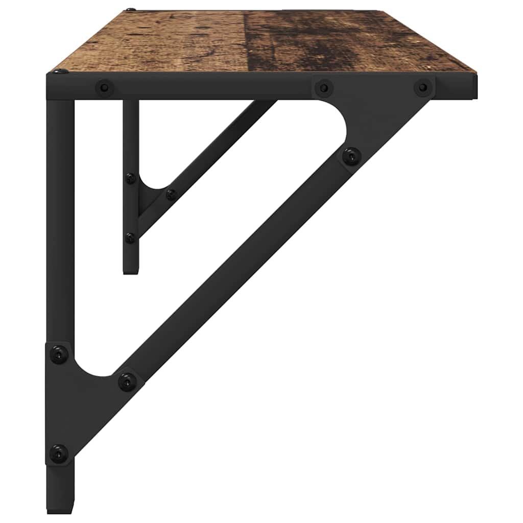 Ράφια Τοίχου 2 τμχ. Παλιό Ξύλο 60 x 25 x 25,5 cm