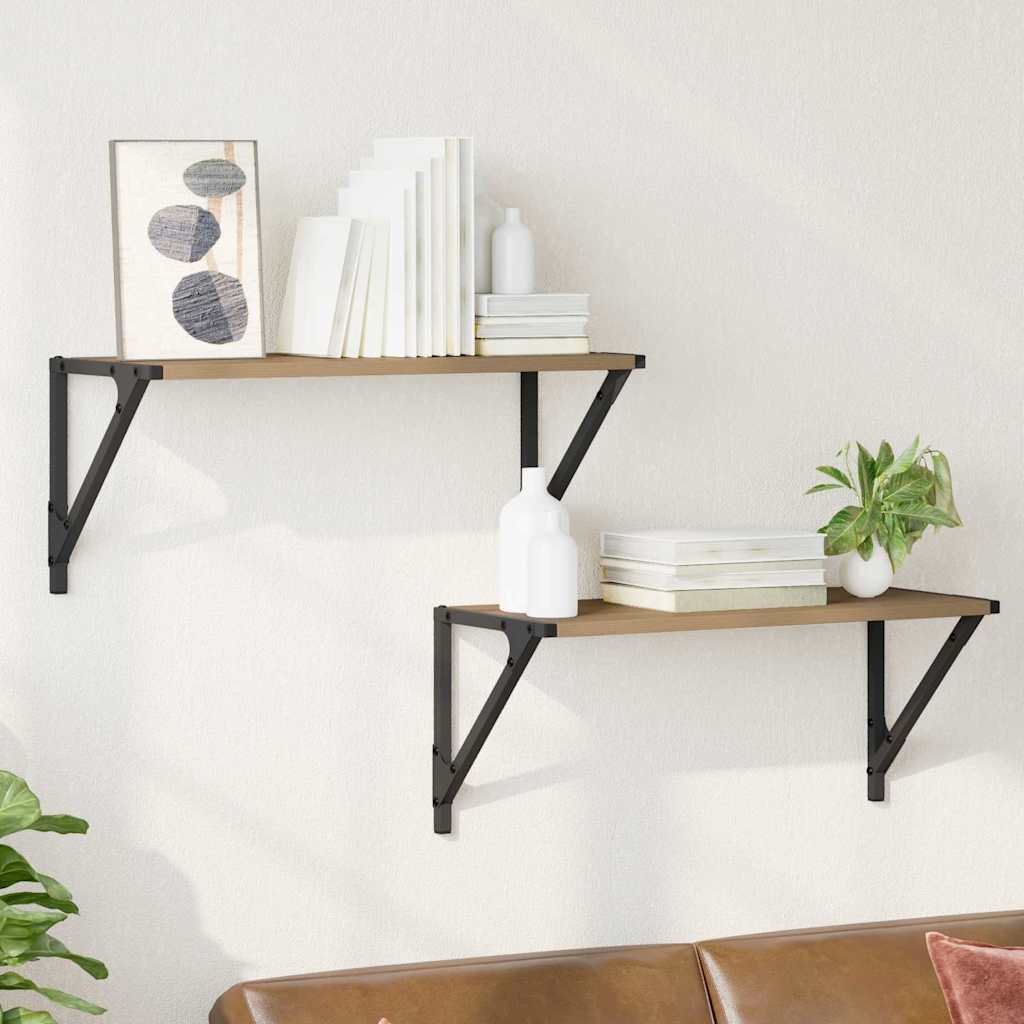 Ράφια Τοίχου με ράφι 2 pcs Artisan Oak 60 x 25 x 25,5 cm - Pakobazaar