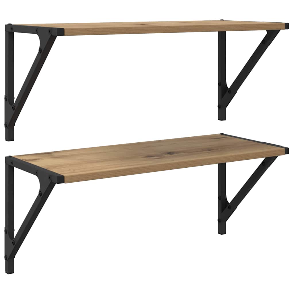 Ράφια Τοίχου με ράφι 2 pcs Artisan Oak 60 x 25 x 25,5 cm - Pakobazaar