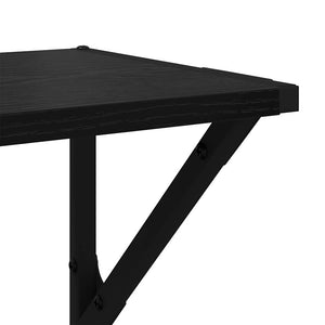 Ράφια Τοίχου με ράφι 2 pcs Μαύρη Οξυά 60 x 25 x 25,5 cm - Pakobazaar