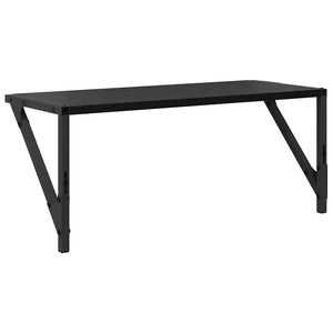 Ράφια Τοίχου με ράφι 2 pcs Μαύρη Οξυά 60 x 25 x 25,5 cm - Pakobazaar