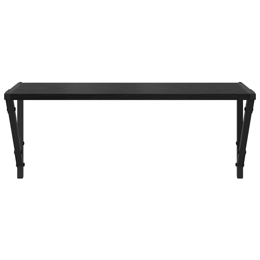Ράφια Τοίχου με ράφι 2 pcs Μαύρη Οξυά 60 x 25 x 25,5 cm - Pakobazaar