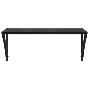 Ράφια Τοίχου με ράφι 2 pcs Μαύρη Οξυά 60 x 25 x 25,5 cm - Pakobazaar