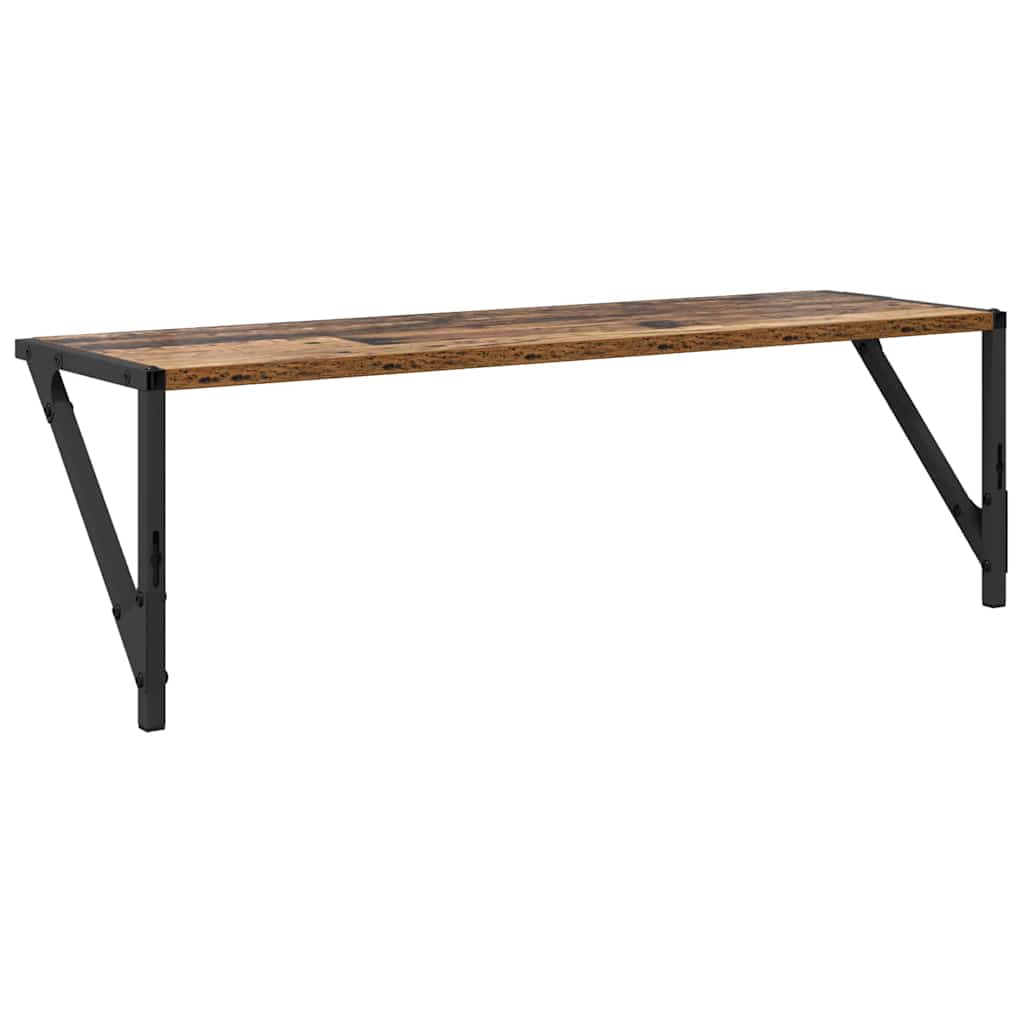 Ράφια Τοίχου 2 τμχ. Παλιό Ξύλο 80 x 25 x 25,5 cm