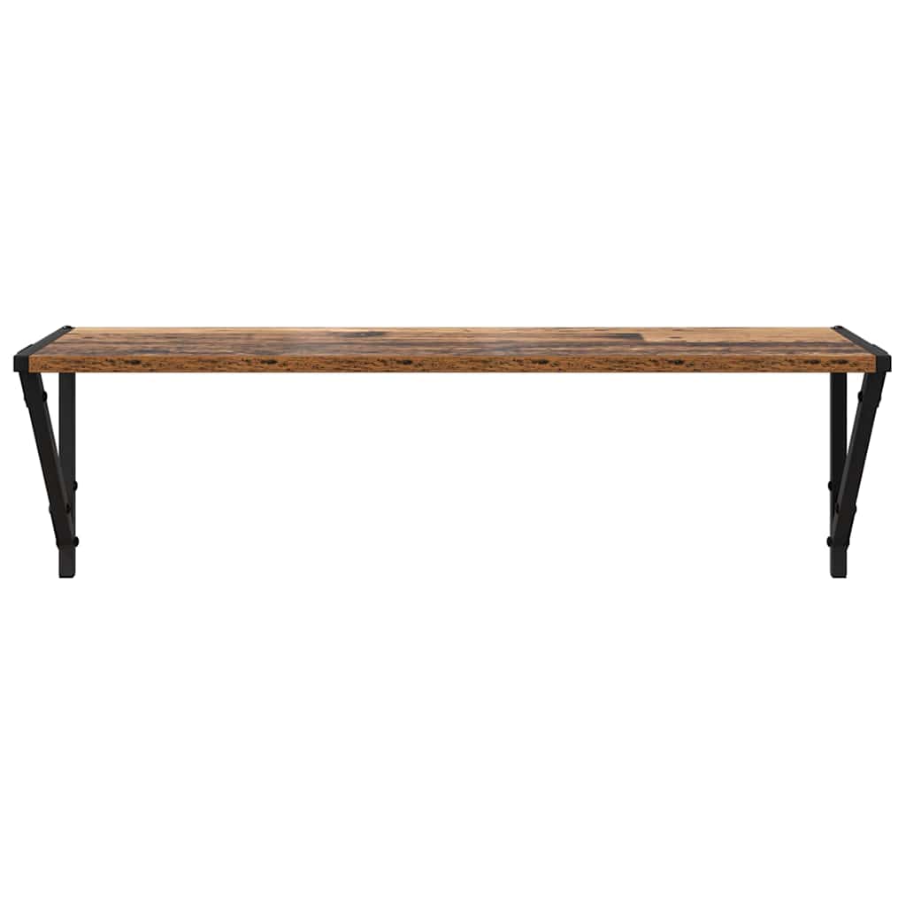 Ράφια Τοίχου 2 τμχ. Παλιό Ξύλο 80 x 25 x 25,5 cm