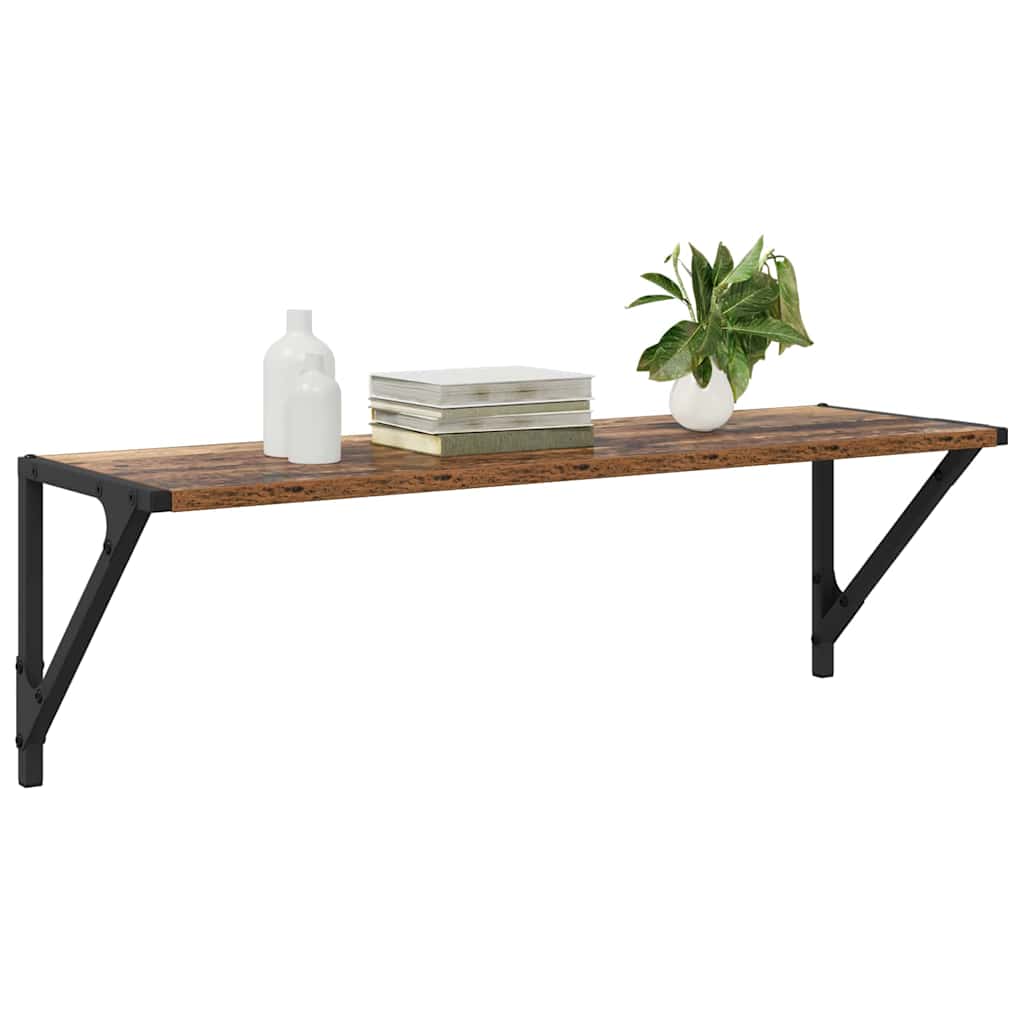 Ράφια Τοίχου 2 τμχ. Παλιό Ξύλο 80 x 25 x 25,5 cm