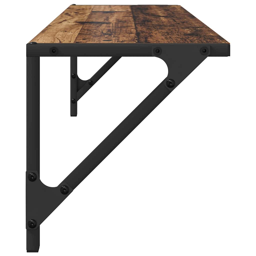 Ράφια Τοίχου 2 τμχ. Παλιό Ξύλο 80 x 25 x 25,5 cm