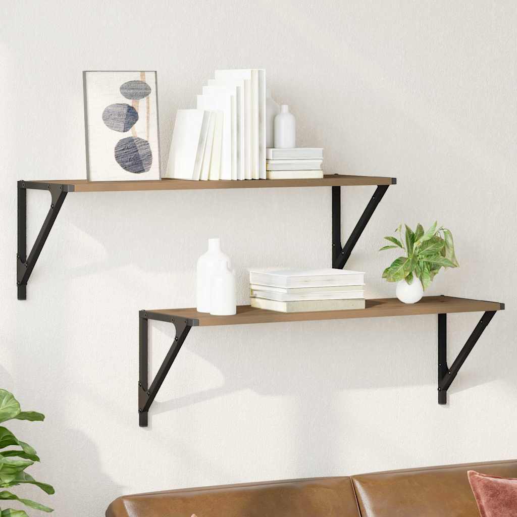 Ράφια Τοίχου με ράφι 2 pcs Artisan Oak 80 x 25 x 25,5 cm - Pakobazaar