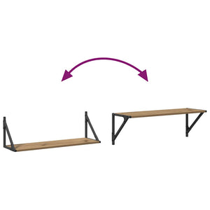 Ράφια Τοίχου με ράφι 2 pcs Artisan Oak 80 x 25 x 25,5 cm - Pakobazaar