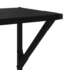Ράφια Τοίχου με ράφι 2 pcs Μαύρη Οξυά 80 x 25 x 25,5 cm - Pakobazaar