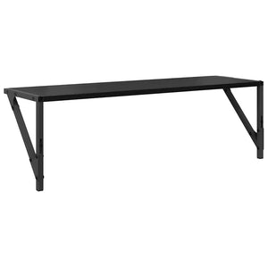 Ράφια Τοίχου με ράφι 2 pcs Μαύρη Οξυά 80 x 25 x 25,5 cm - Pakobazaar