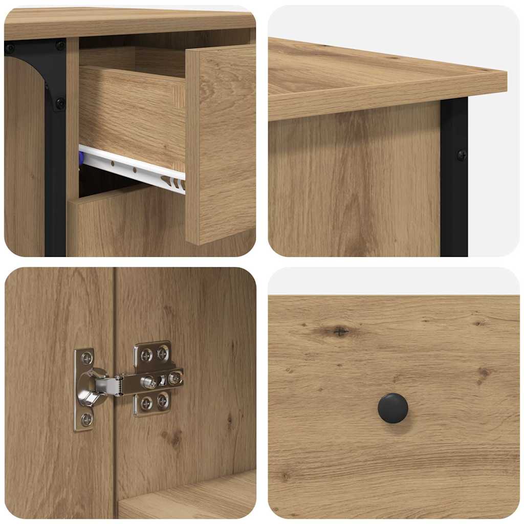 Γραφείο Artisan Oak Επεξεργασμένο ξύλο 141 x 141 x 75 εκ