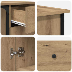 Γραφείο Artisan Oak Επεξεργασμένο Ξύλο 141 x 141 x 75 εκ